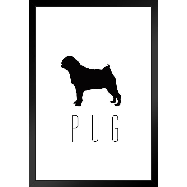 Trinx Dogs Pug White Dog Posters For Wall Funny Dog Wall Art Dog Wall